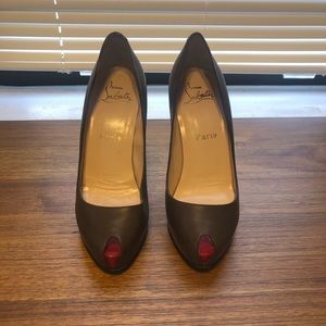 Christian Louboutin peep toe pumps